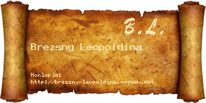 Brezsny Leopoldina névjegykártya